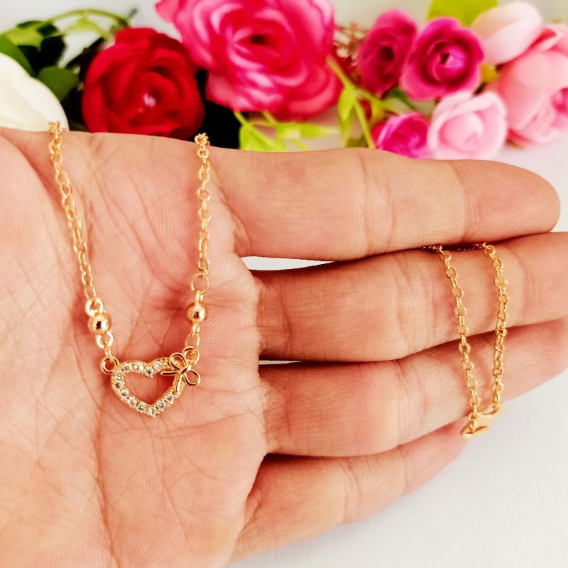 Kalung liontin mini love terlaris/kalung fashion wanita kekinian