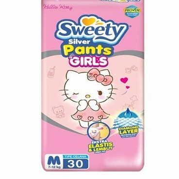 SWEETY Silver Pants Popok Celana M30 M 30 Girl