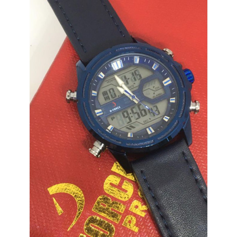 Jam Tangan Pria D Force Double Time Kulit