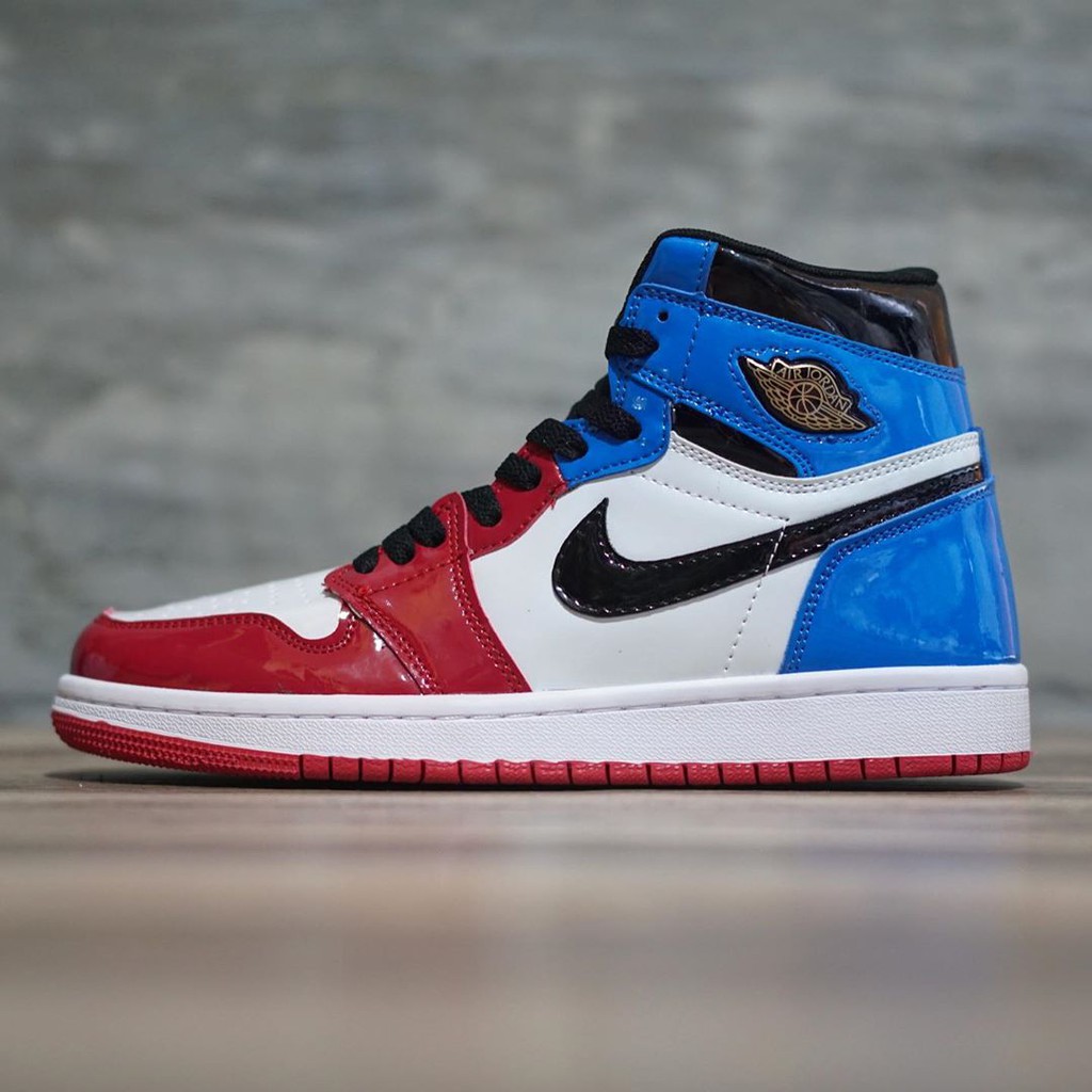 jordan 1 fearless blue and red