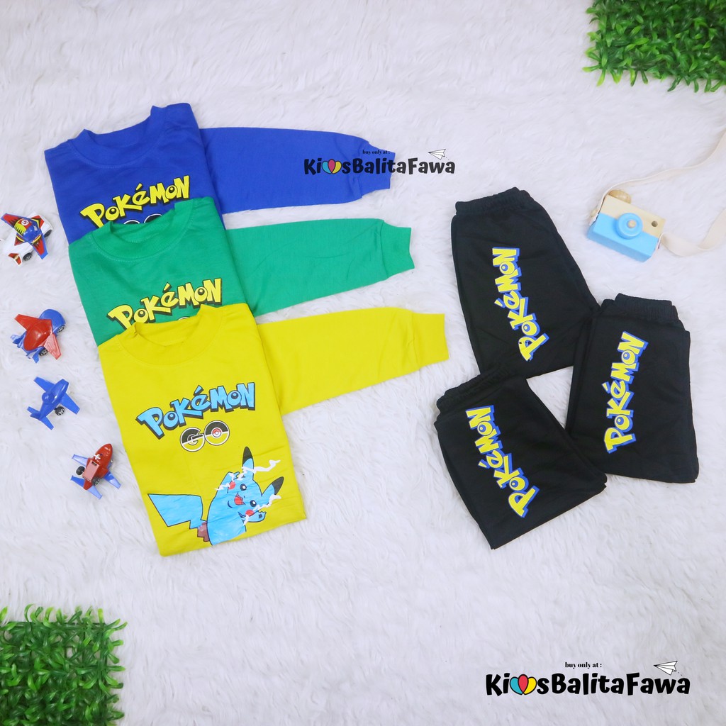 (LAKI) Setelan Ariel Kids 1-5 tahun / Baju Anak Joger Cowok IMPORT Sweater Bawahan Jogger Bahan Kaos