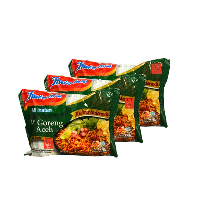 

3PCS Indomie Goreng Aceh Kuliner Nusantara Mie Goreng Indonesia Khas Aceh - 3pcs x 90gr