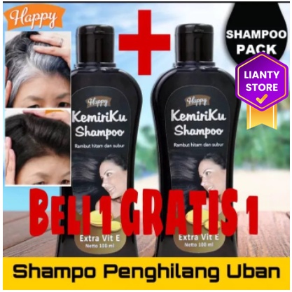 PROMO BELI 1 GRATIS 1 Happy Shampoo Kemiriku Original