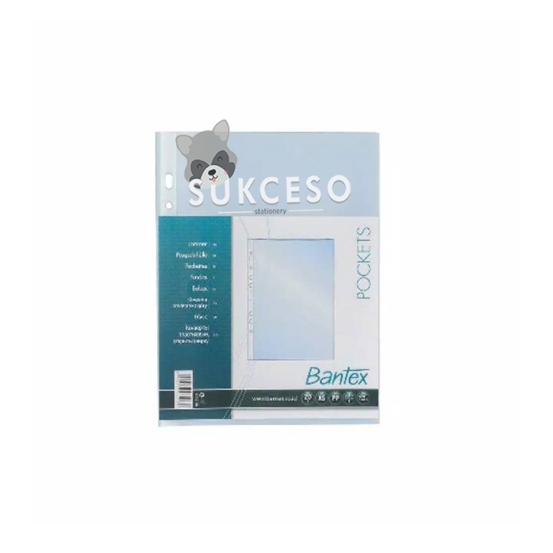 

Bantex Clear Pocket A5 2032 08 A5 Kantong 20 Sheet/ Plastik Notebook