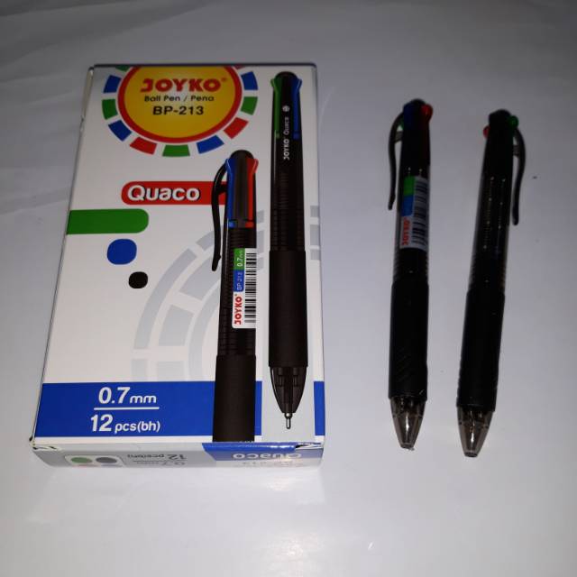 Ballpoint 4 warna Joyko BP 213 4 in 1 0,7 mm Pulpen Pen Pena Ballpoin Bolpoin 0.7 mm