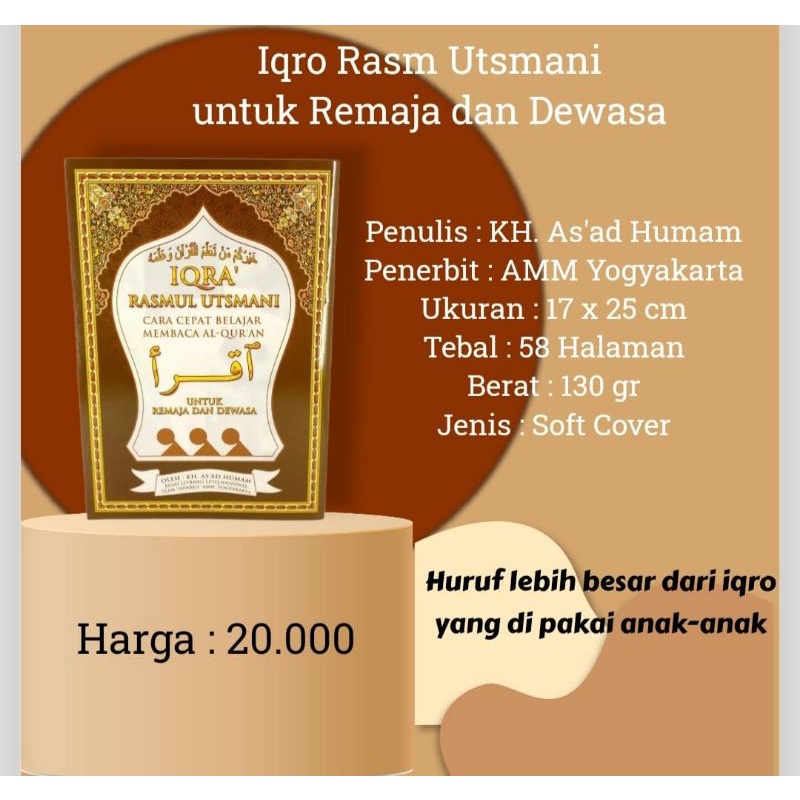 Iqro Remaja Dan Dewasa Rasm Utsmani