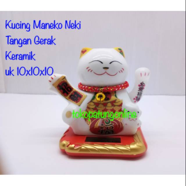 Kucing Lucky Cat Keramik Maneko Neki New