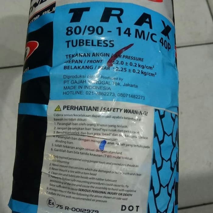 Ban ZENEOS 80/90-14 TRAX MATIC TUBELESS