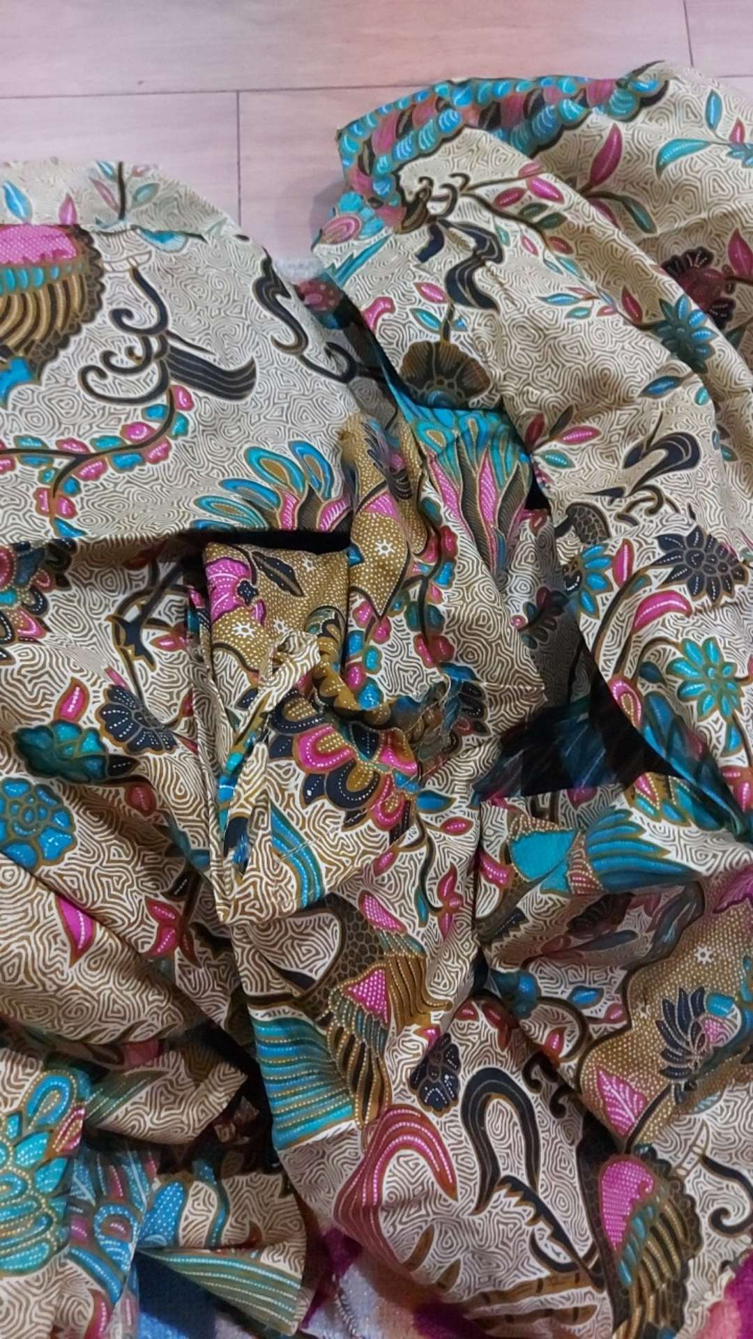 Sb Batik Couple Kemeja Pria Lengan Panjang Dan Tunik Atasan Wanita Ukuran M L Xl Xxl Motif Merak Tos