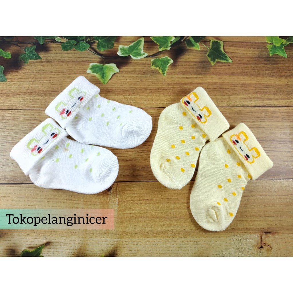 KAOS KAKI BAYI MOTIF Polkadot MURAH UNIK  TOKOPELANGINICER