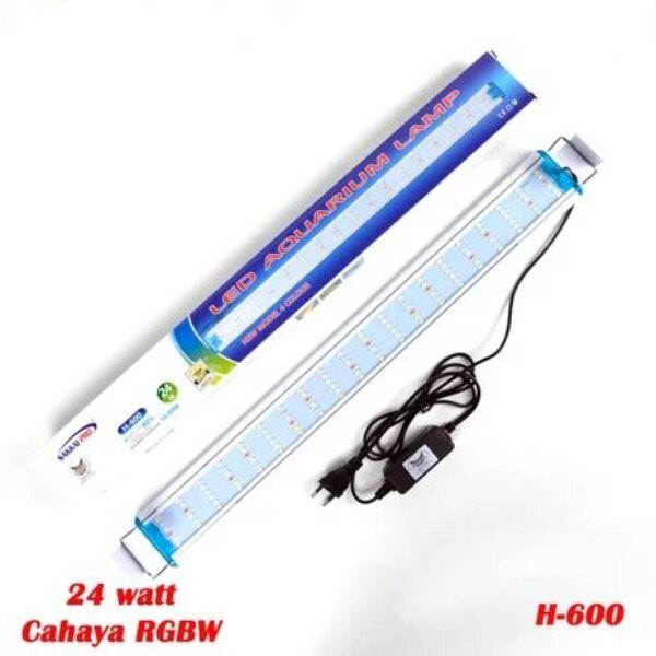 Lampu Aquascape 60cm Sakkai Pro H-600 LED 24W RGBW WRGB Aquarium 60 cm