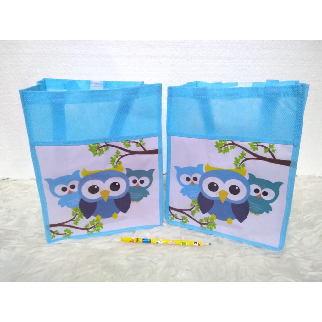 Tas NK Tema Animal Spunbond Goodie Bag Souvenir Ulang Tahun Anak Bingkisan Party Gift Birthday-2