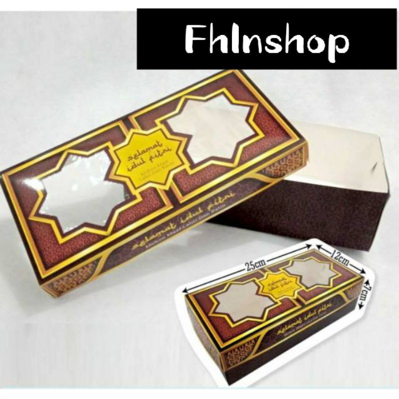 

kotak dus box kue roll idul fitri brown/cake box souvenir hampers