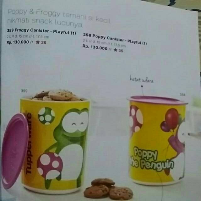 Froggy-poppy canister playful