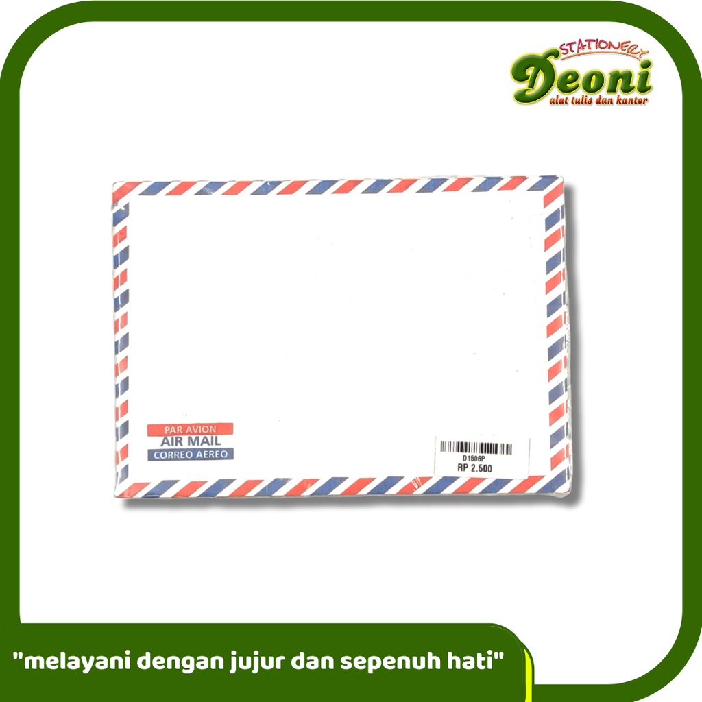 

PAPERLINE Amplop Putih Garis Airmail 110 (11.4cm X 16.2cm) ( isi 10 Pcs)