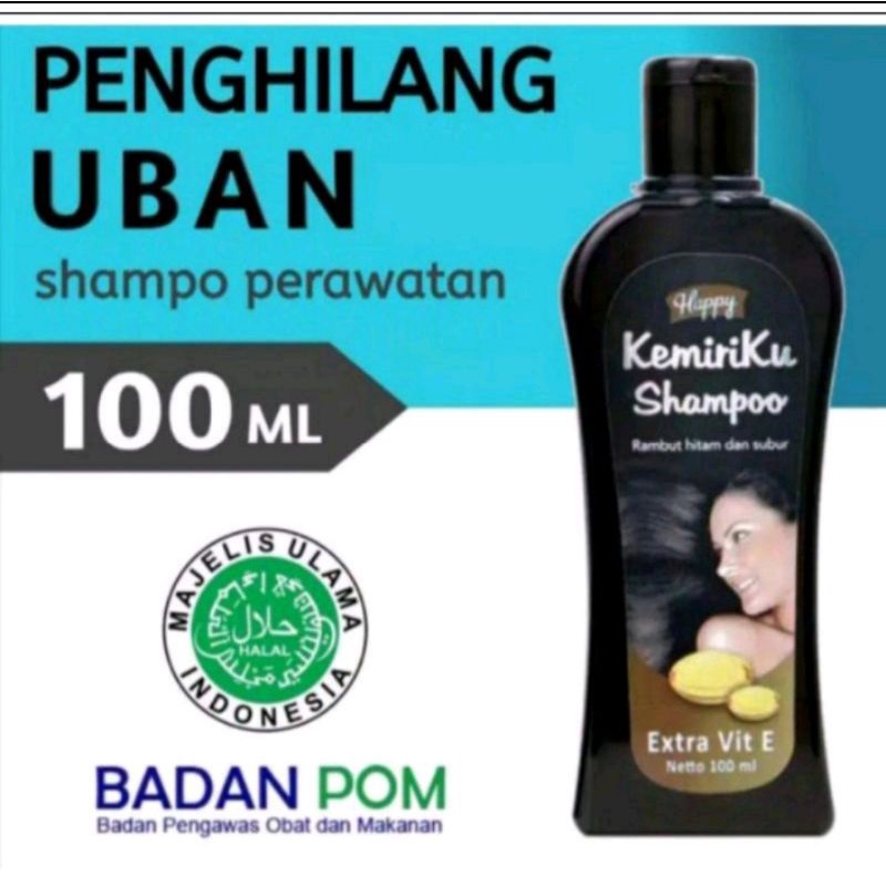 Shampo kemiri Penghilang uban / menghitamkan rambut / Happy kemiriku