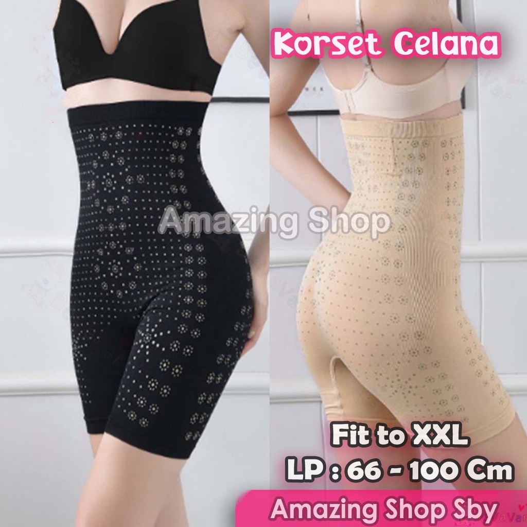 Korset Celana Pelangsing Perut Wanita Penyangga Korset Corset Pengecil Perut dan Paha Murah Amazing Shop SBY