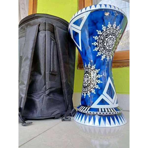 Darbuka 9 in motif blue