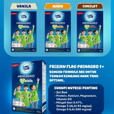 FRISIAN FLAG PRIMAGRO 1+ MADU VANILA 750Gr/PRIMAGRO 3+ MADU VANILA 750gr/FRISIAN FLAG 123/456