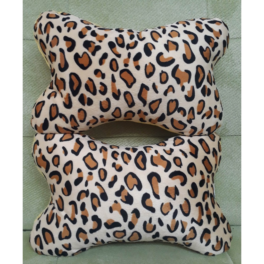 Bantal Mobil - Bantal Tulang Motif Corak Macan