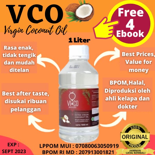 

TRADISIONALMINUMAN- VCO OIL VICO BAGOES 1 LITER 1L 1000ML VIRGIN COCONUT OIL MINYAK KELAPA - 1LTR