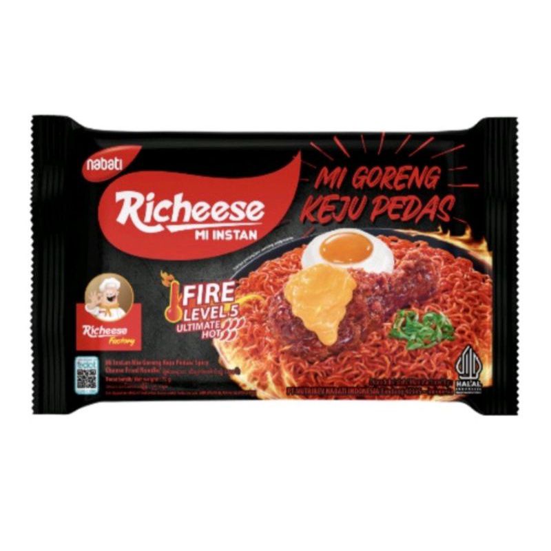 READY STOK LANGSUNG KIRIM MIE RICHEESE GORENG KEJU PEDAS LEVEL 5 MIE RICHEESE GORENG LEVEL 5