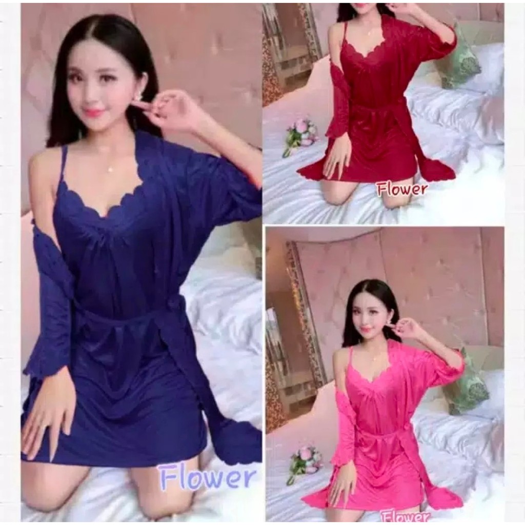 Kimono Lingerie Keren Dress 2in1 / Trikot Luar Dalam Pisah