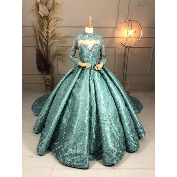 GAUN BARBIE MEWAH BEREKOR | BAJU PENGANTIN PRINCESS | KEBAYA PENGANTIN MODERN | BAJU PENGANTIN MEWAH