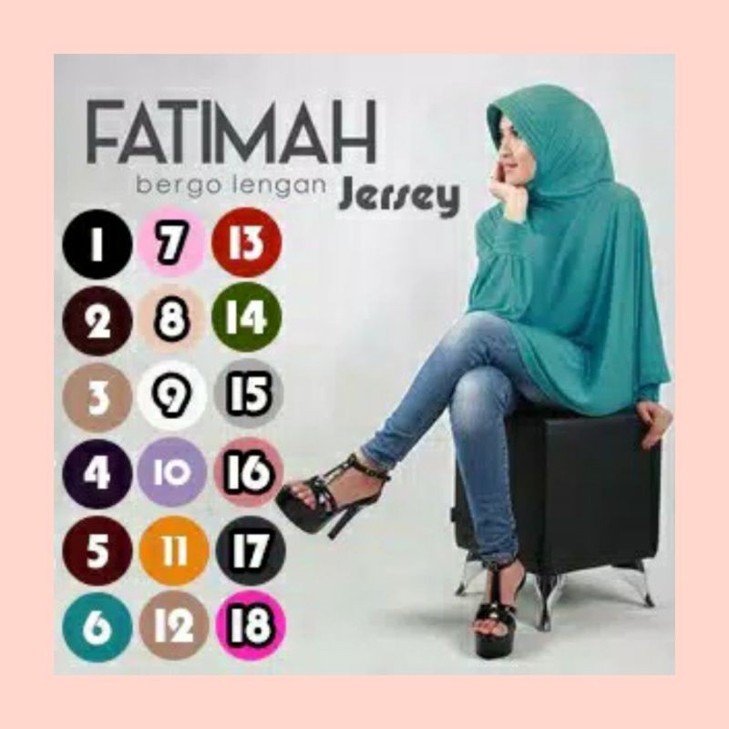 Hijab Bergo Fatimah Lengan Jersey