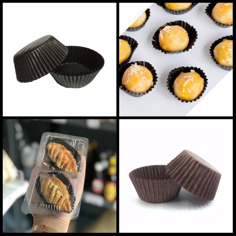 ALAS NASTAR CAKE CASE CUPCAKE CUPCAKES HITAM PAPER CUP PAPER CUP MUFFIN CUP BROWN CUP COKLAT