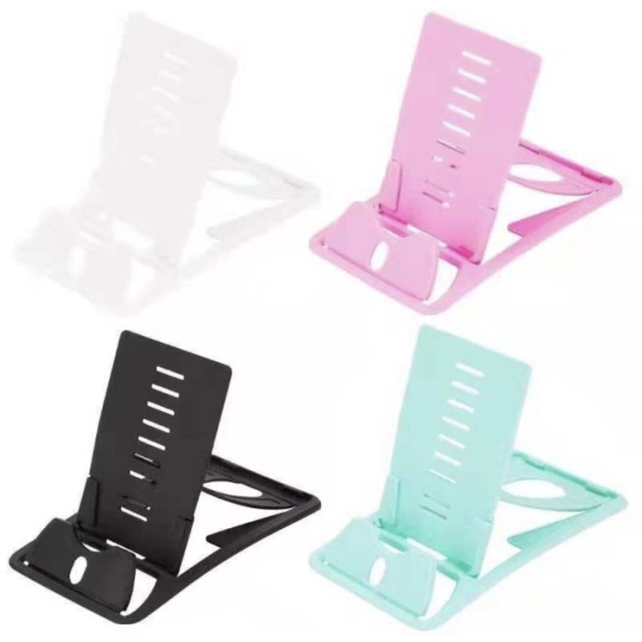 Stand Card Phone Holder Color SS Dudukan HP Lipat Universal Standing Docking Model Kartu Portable Foldable