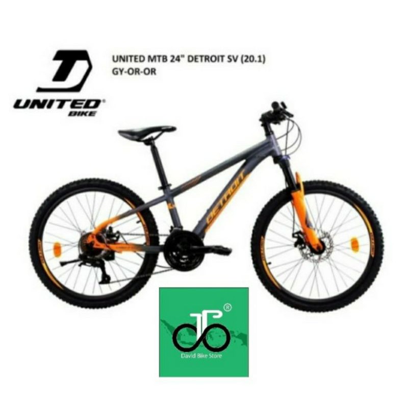 Sepeda MTB 24" United Detroit SV TERBARU