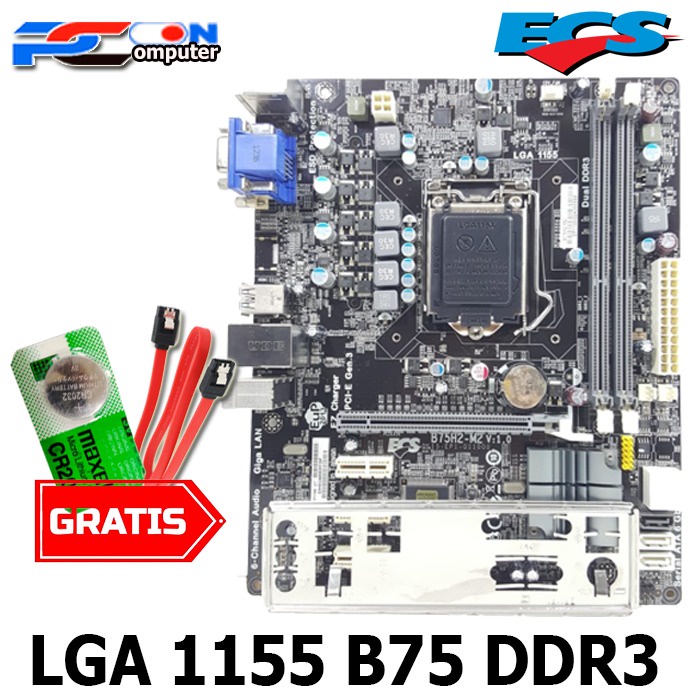 Mobo Mainboard Motherboard Intel LGA 1155 B75 vga onboard ALL Merek