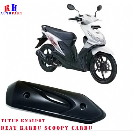 COVER TAMENG PELINDUNG TUTUP KNALPOT MOTOR BEAT KARBU SCOOPY KARBU tutup knalpot beat karbu cover knalpot beat karbu