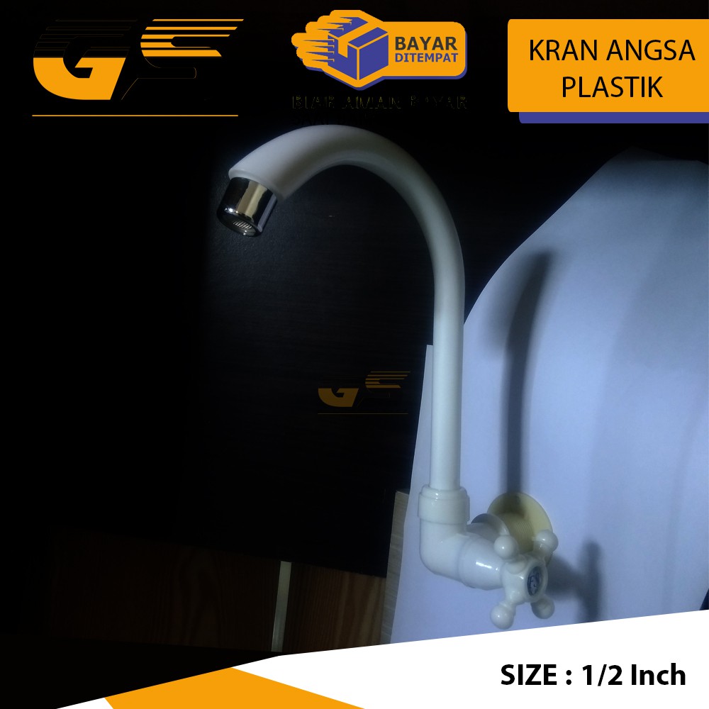 Kran Angsa Wastafel Model Plastik PVC Anti Pecah Kran Cuci Piring