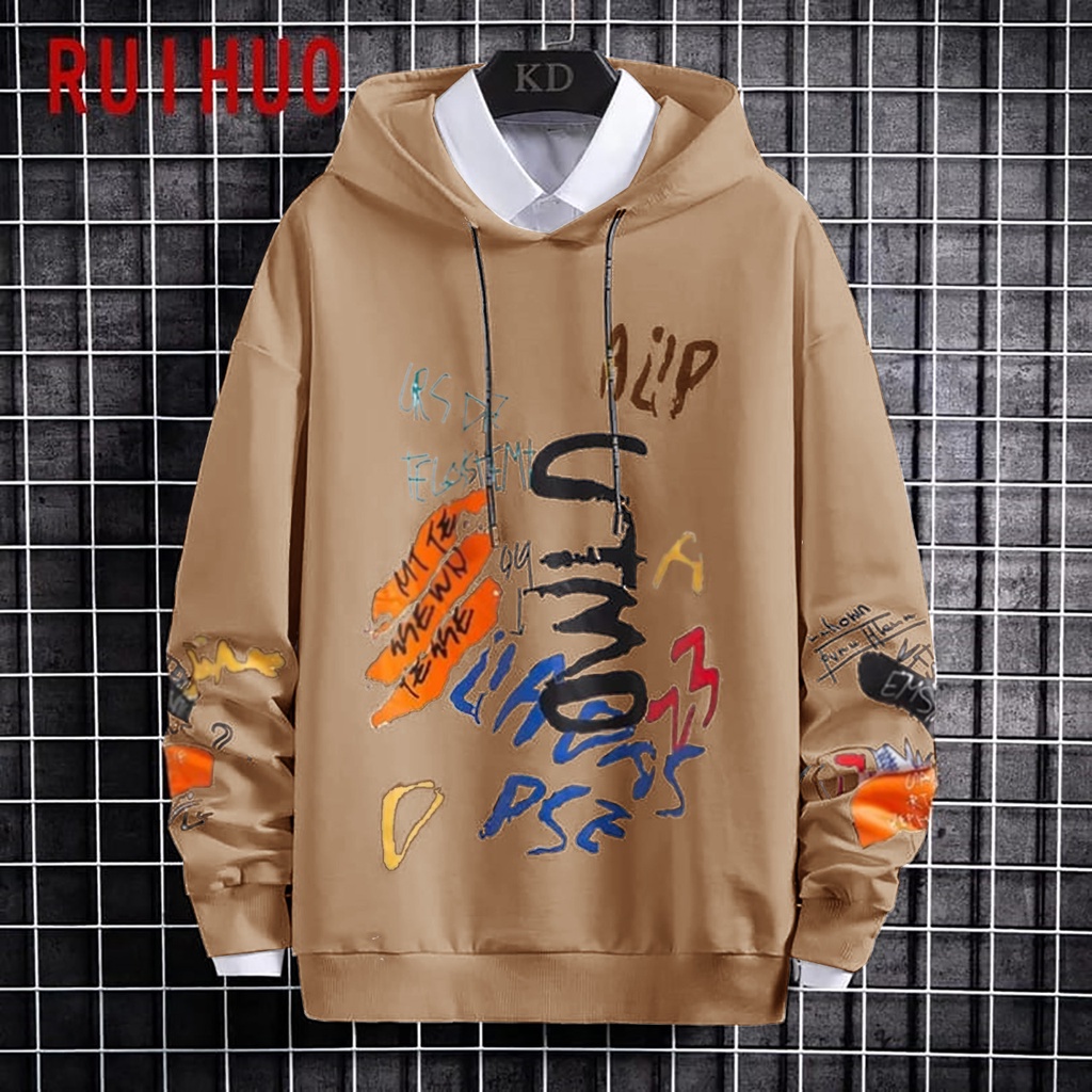 KIYOWO-Sweater Hoodie Vicky Pria Lengan Panjang