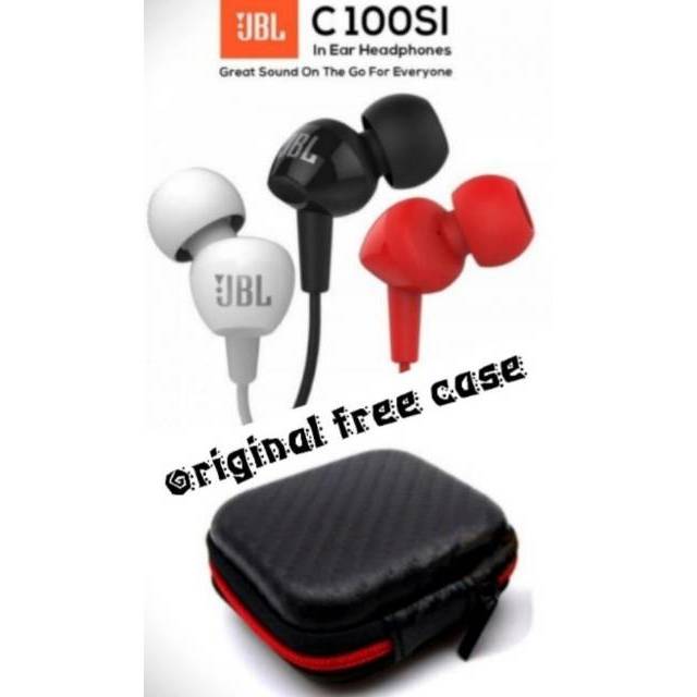 JBL C100SI In-Ear Headphones With Mic For Android &   amp; IOS