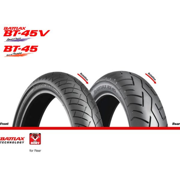 Ban Depan Bridgestone Battlax 100/80-18 BT45 Touring Tubeless Motor Front Tire