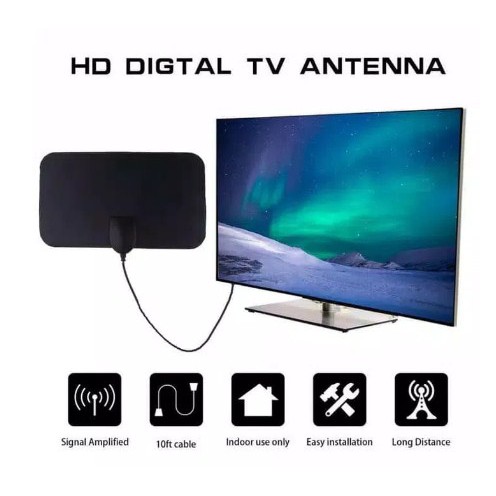 Antena TV Digital Indoor DVB-T2 4k High Gain 25-Db Tfl-D139 Taffware Anten Dalam Ruang