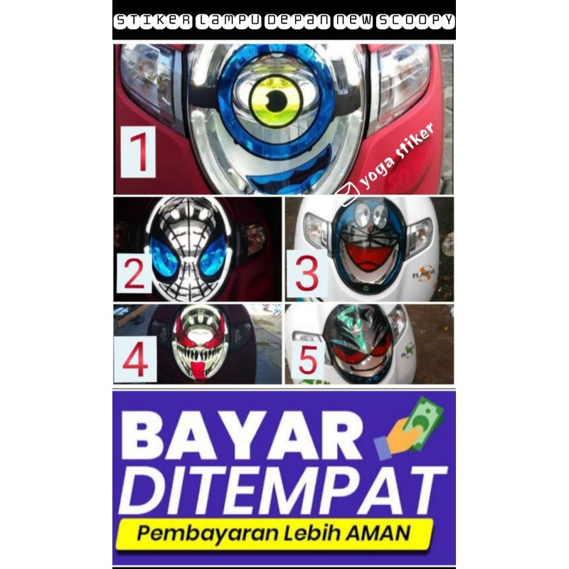 stiker lampu scoopy