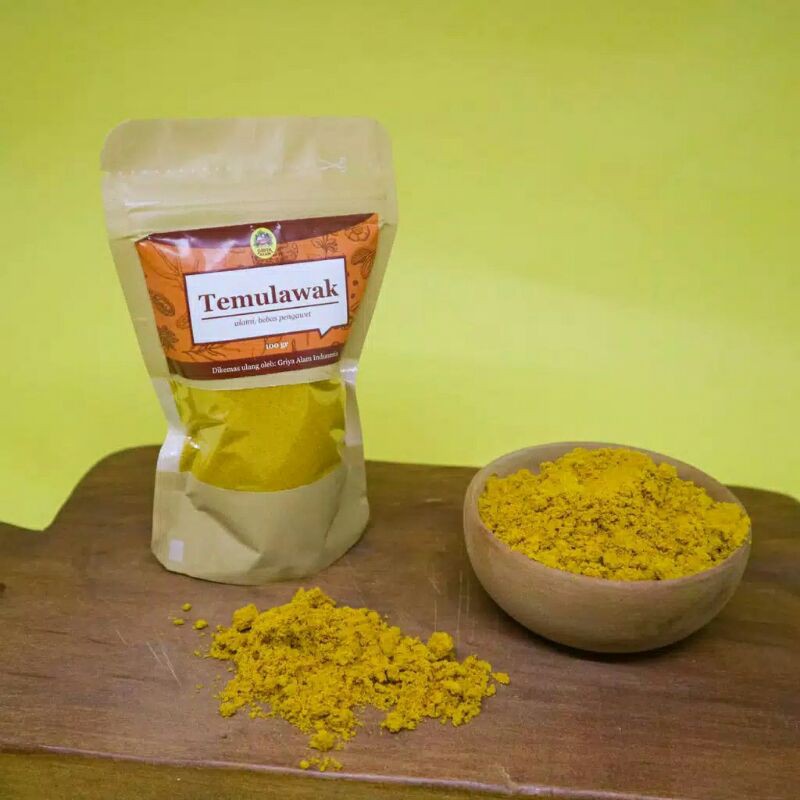 

Bubuk Temulawak Rempah Asli 100%Instan Dikemas Higienis Herbal Bubuk Temulawak Dengan Berat 100 gram