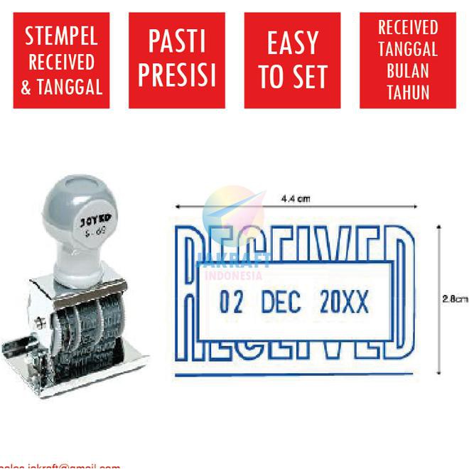 

Cap Stempel "Received" Joyko Date Stamp S-69 Surat Jalan Gudang