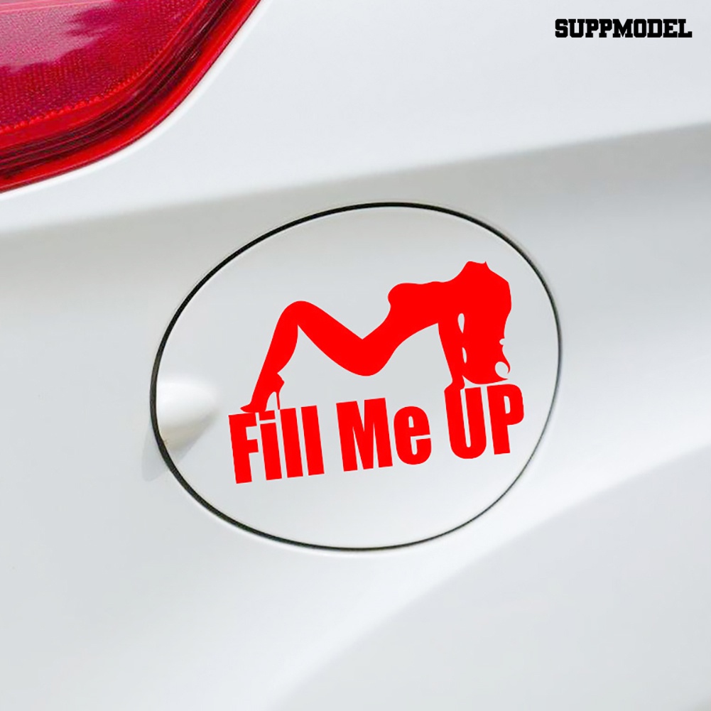 Stiker Fill Me Up Wanita Sexy Untuk Bumper Bagasi Mobil