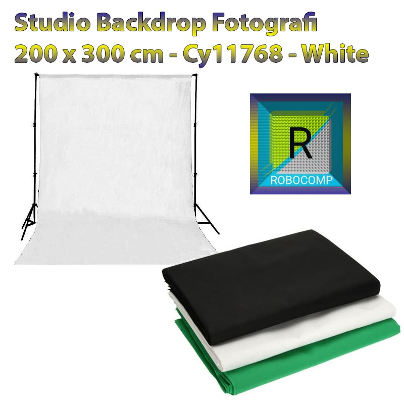 Backdrop Studio Fotografi 200 x 300 cm - S-1104  - Black