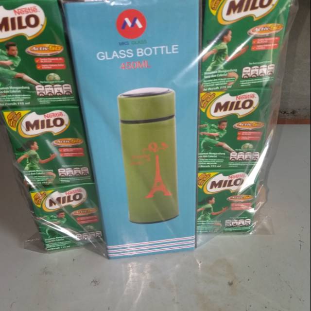 

Paket milo+botol kaca