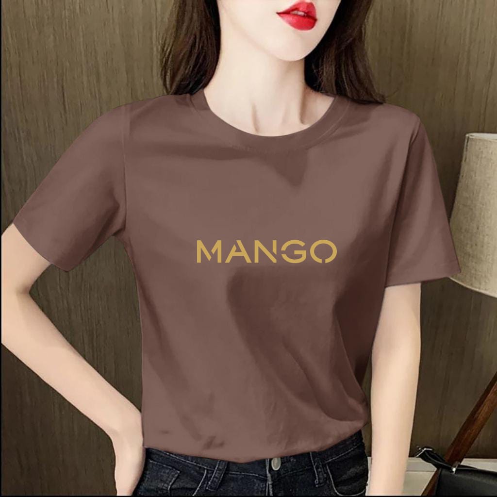 kaos oblong  MANGO GOLD / kaos cewe / kaos kekinian / kaos terlaris - alipio fashion