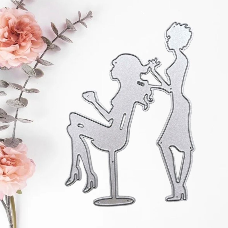 Cetakan Pemotongan Toko Tukang Cukur untuk Pembuatan Kartu Natal Album Buku Tempel DIY