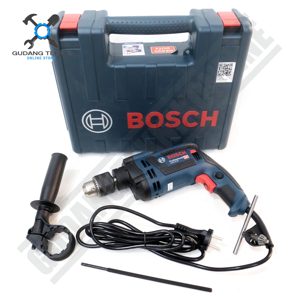 Impact Drill 16mm BOSCH GSB16RE / Mesin Bor Tangan Besi Beton Kayu 16 mm GSB 16 RE - Bor Tangan LISTRIK GSB-16RE BOSCH