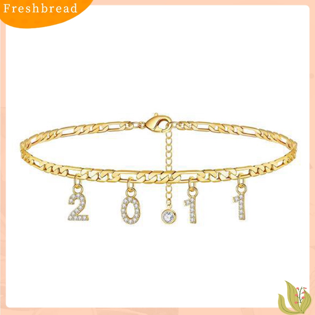 Terlaris Year 2006-2014 Number Pendant Anklet Chain Adjustable Bracelet Birthday Gift