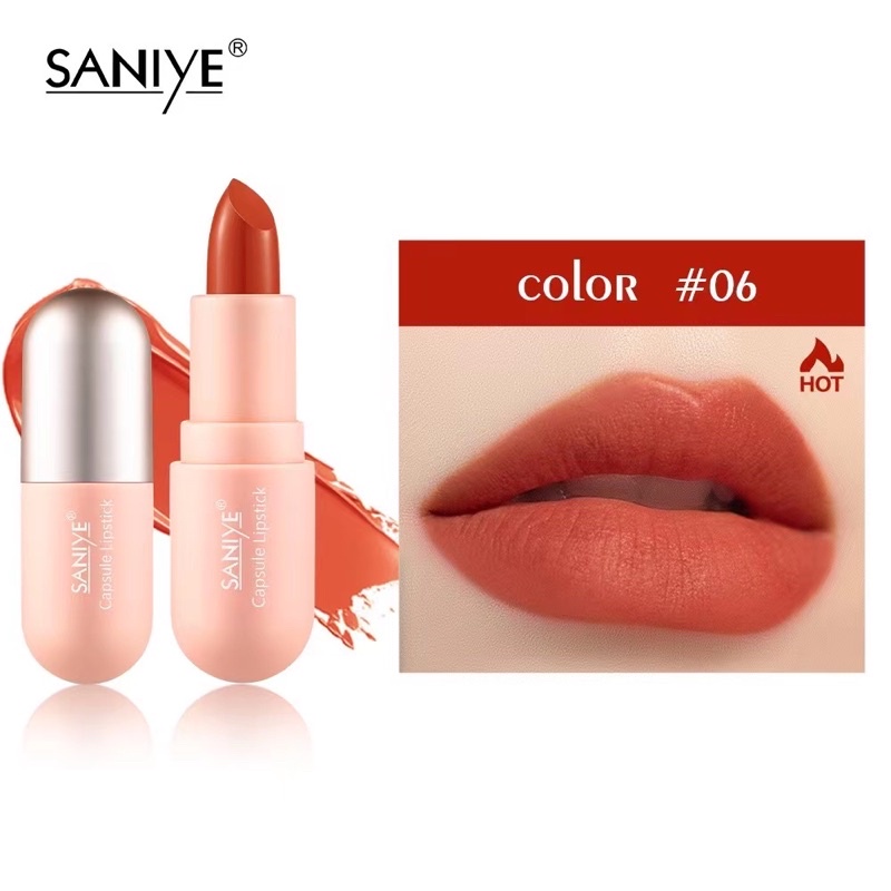 SANIYE K1139 Lipstik Velvet Matte Tahan Lama Tahan Air Bibir Kosmetik